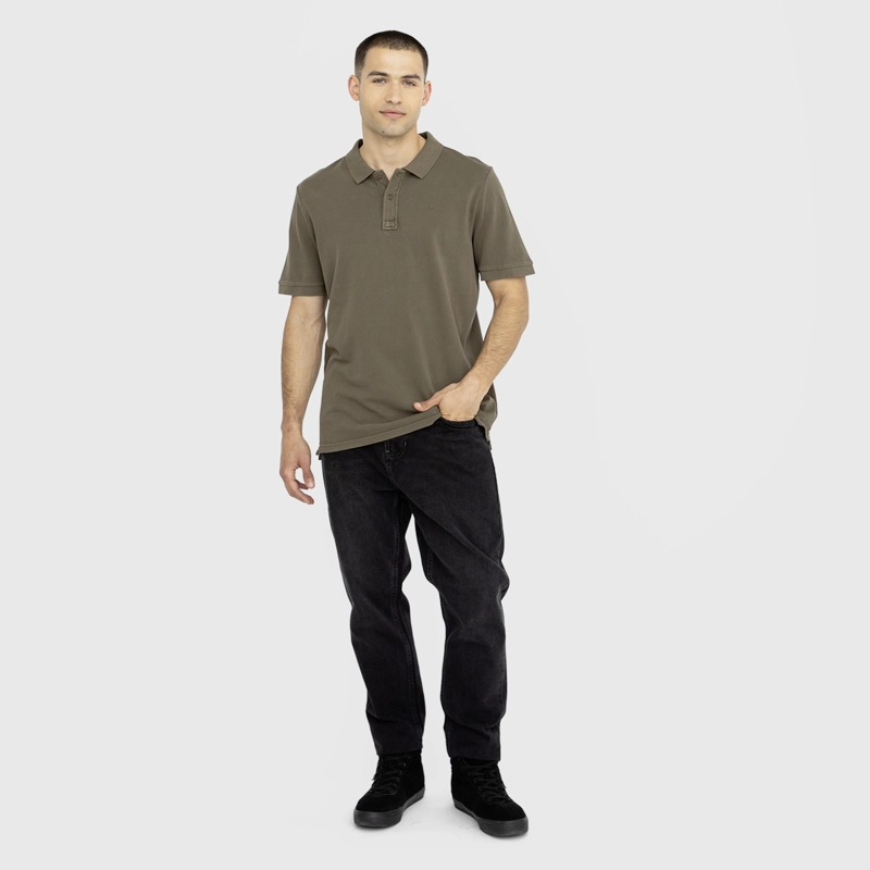 POLERA POLO PIQUE CAFE OSCURO BLACK BUBBA - 5