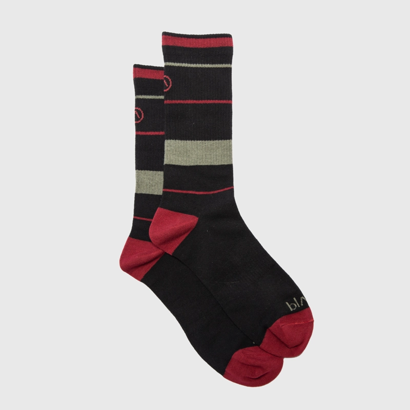 LONG SOCKS LINE STRETCH RED & GREEN BLACK BUBBA - 1
