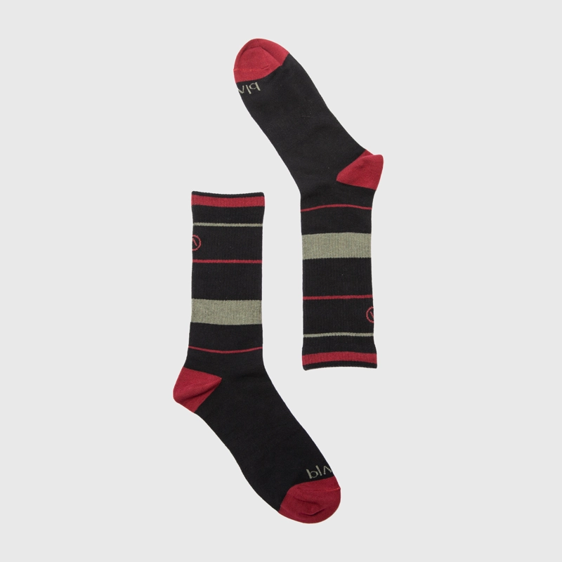 LONG SOCKS LINE STRETCH RED & GREEN BLACK BUBBA - 2