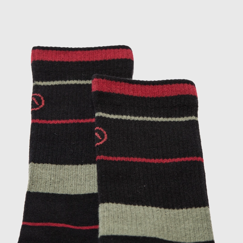 LONG SOCKS LINE STRETCH RED & GREEN BLACK BUBBA - 3