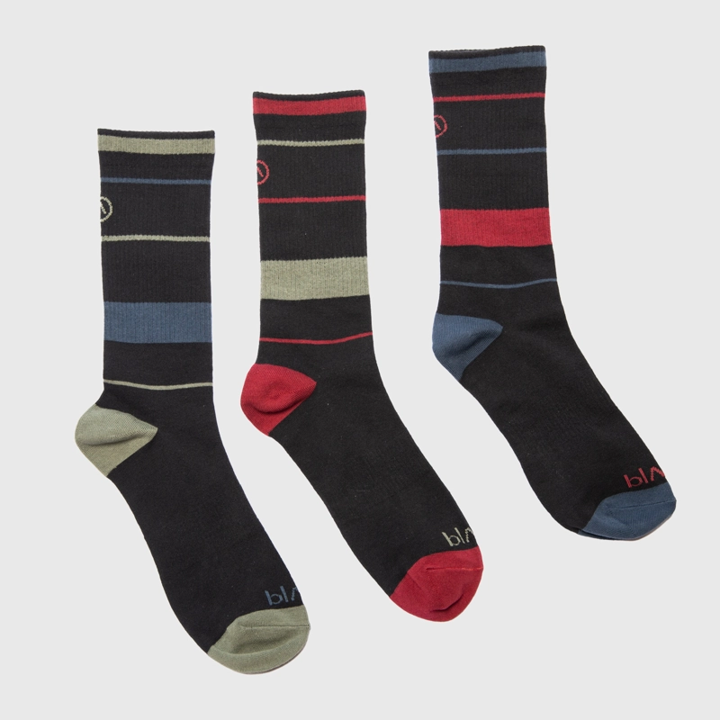 LONG SOCKS LINE STRETCH RED & GREEN BLACK BUBBA - 4