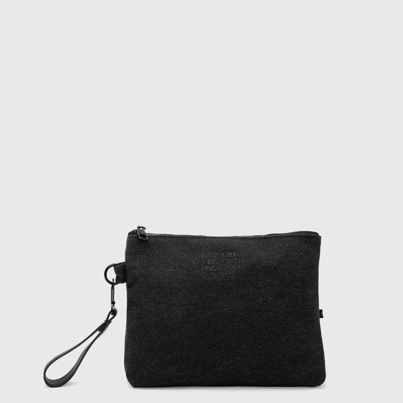 CARTERA CLUTCH CANVAS GREY BLACK BUBBA - 1