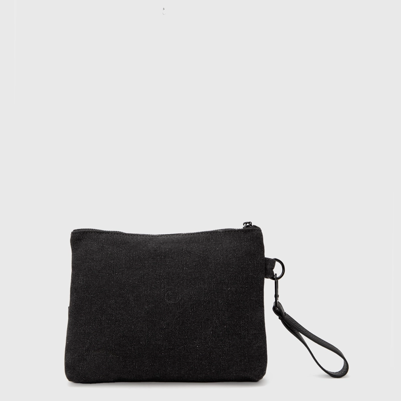 CARTERA CLUTCH CANVAS GREY BLACK BUBBA - 4