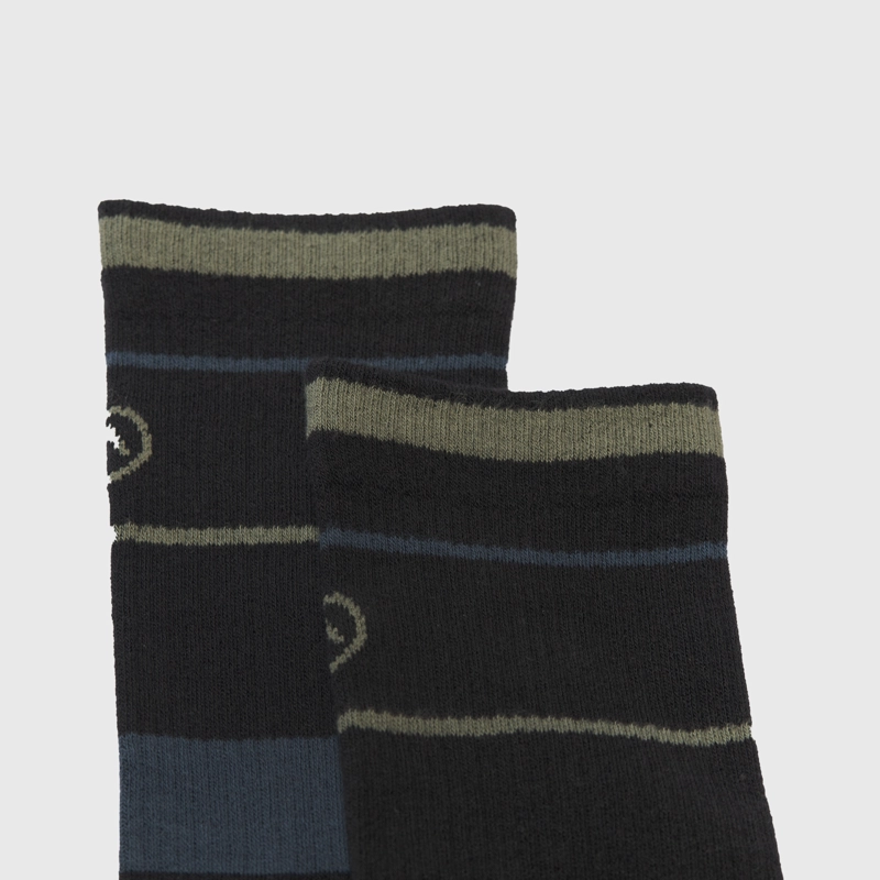 LONG SOCKS LINE STRETCH BLUE & GREEN BLACK BUBBA - 3
