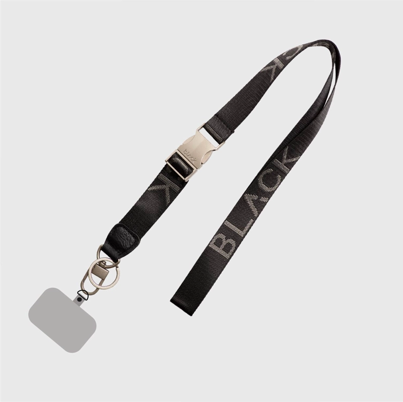 LANYARD LOGO SILVER BLACK BUBBA - 1