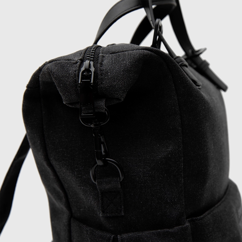 MOCHILA WAXED CANVAS BLACK BLACK BUBBA - 6
