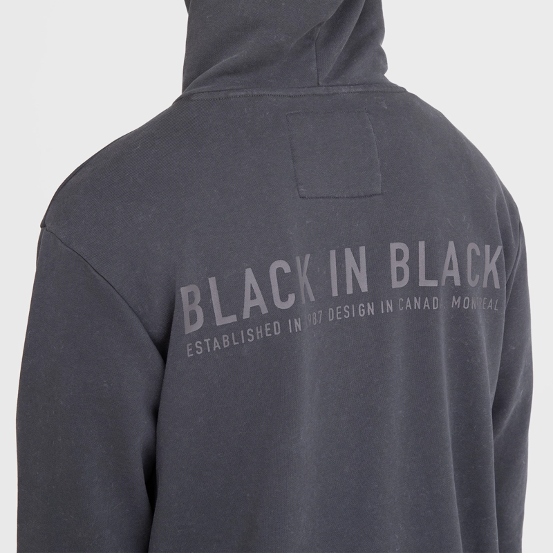 POLERON HODDIE BLACK IN BLACK GRIS OSCURO BLACK BUBBA - 3