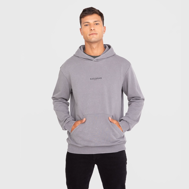 POLERON HODDIE BLACK IN BLACK GRIS BLACK BUBBA - 1