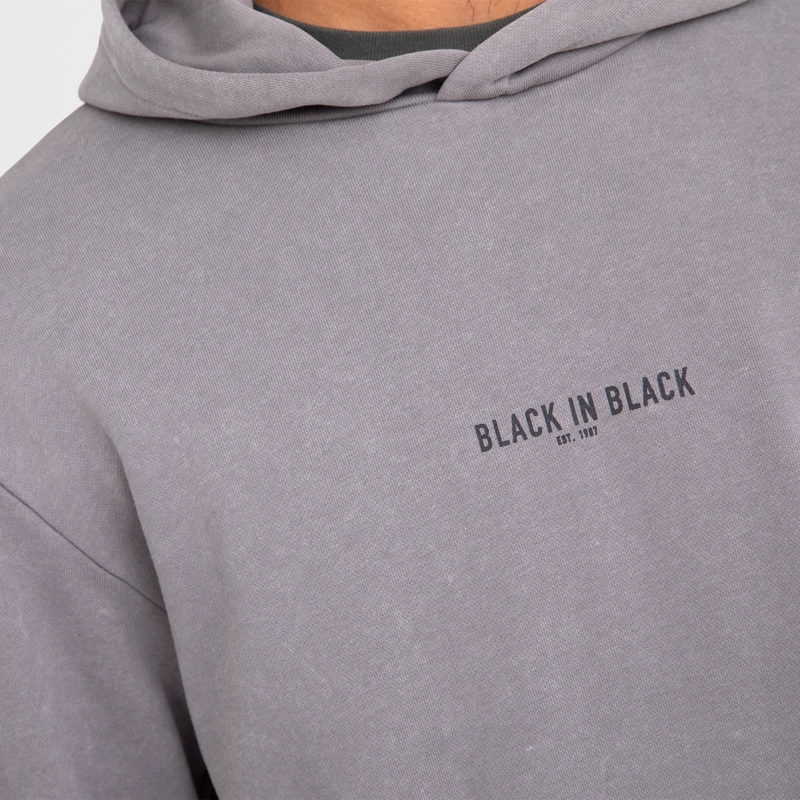 POLERON HODDIE BLACK IN BLACK GRIS BLACK BUBBA - 5
