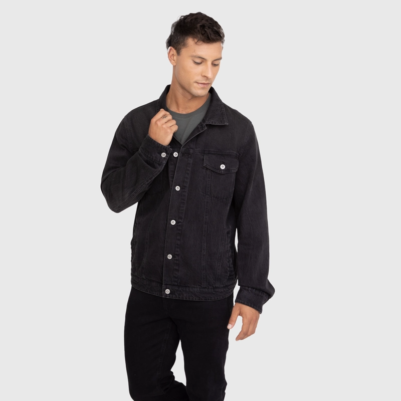 CHAQUETA DE JEANS DARK UNISEX BLACK BUBBA - 1