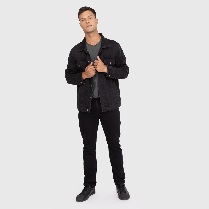CHAQUETA DE JEANS DARK UNISEX BLACK BUBBA - 6