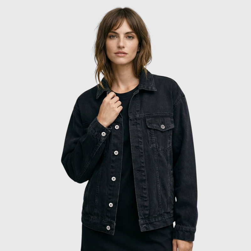 CHAQUETA DE JEANS DARK UNISEX BLACK BUBBA - 9