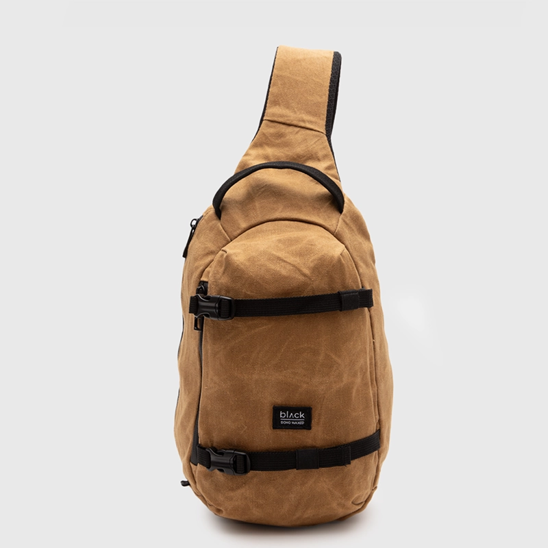 MOCHILA SLING BAG SOHO MUSTARD BLACK BUBBA - 1