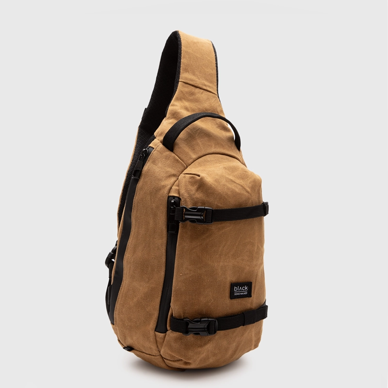 MOCHILA SLING BAG SOHO MUSTARD BLACK BUBBA - 2