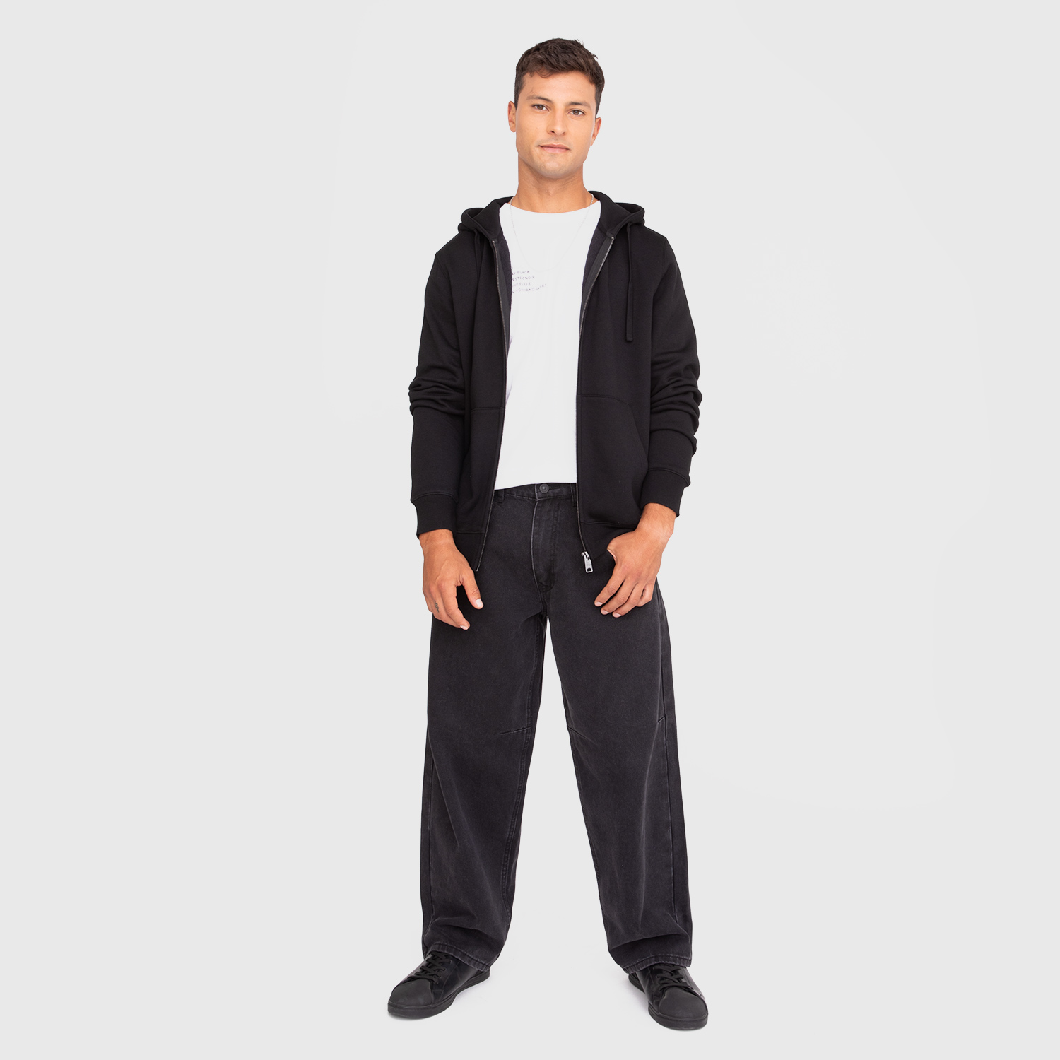 POLERON ZIPPER BLACK BLACK BUBBA - 7