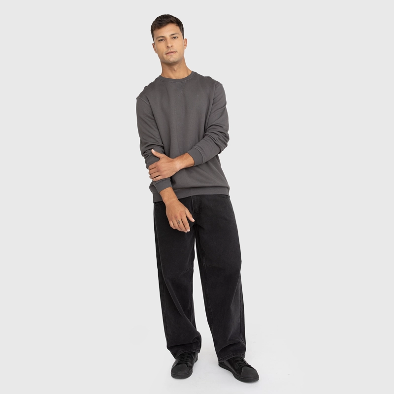 POLERON CREWNECK MOKA BLACK BUBBA - 1