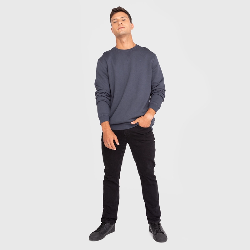 POLERON CREWNECK STONE BLACK BUBBA - 5