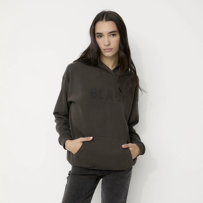 MUJER POLERON LUNGO BLACK BUBBA - 1