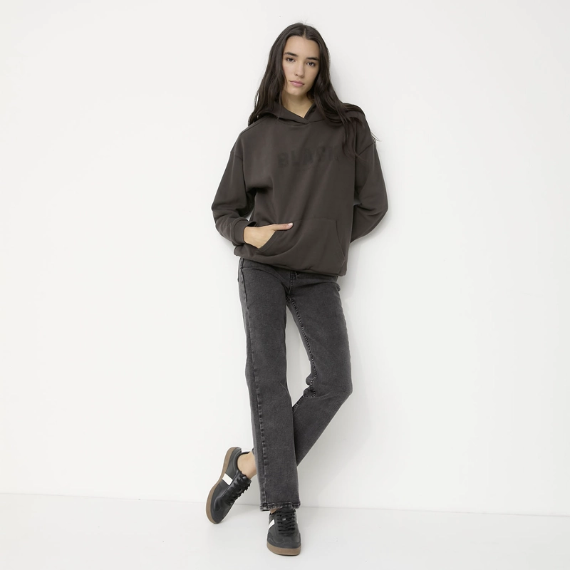 MUJER POLERON LUNGO BLACK BUBBA - 6