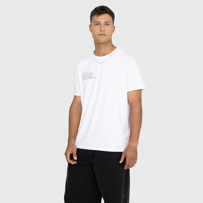 POLERA COTTON PERFORMANCE WHITE BLACK BUBBA - 1