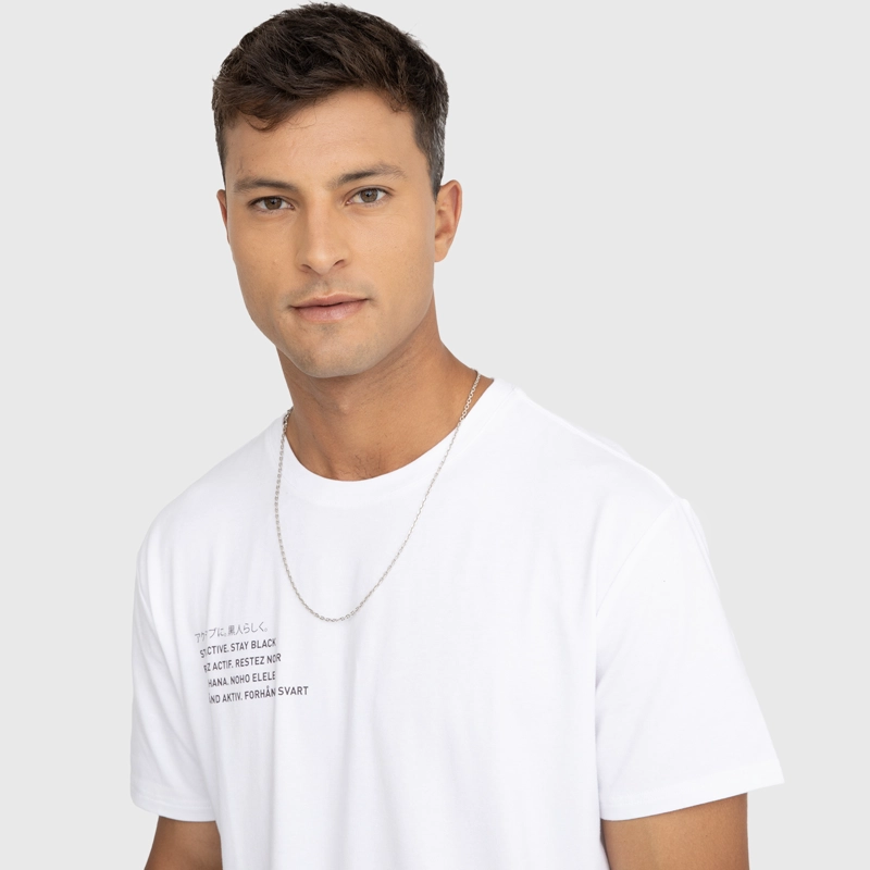 POLERA COTTON PERFORMANCE WHITE BLACK BUBBA - 4