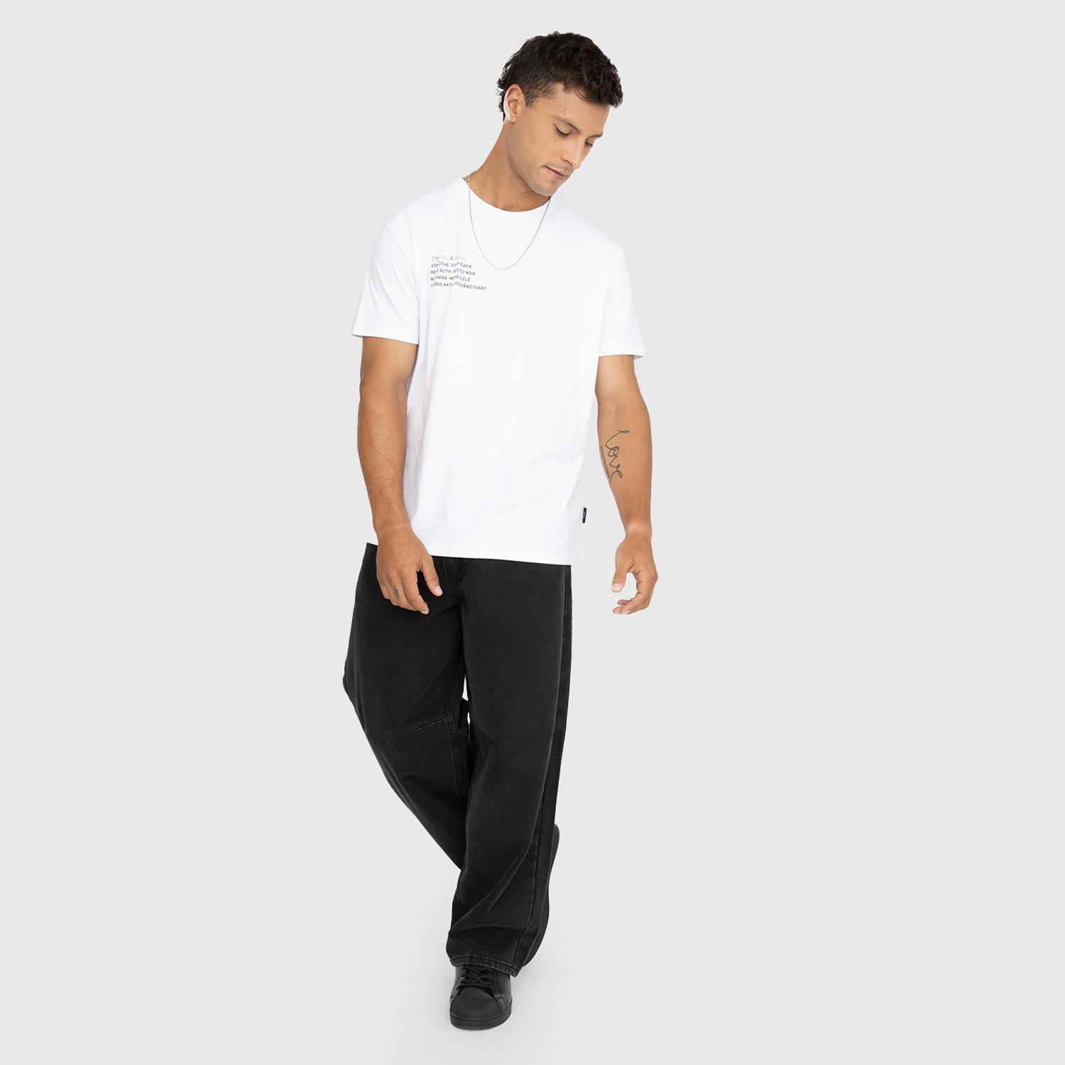 POLERA COTTON PERFORMANCE WHITE BLACK BUBBA - 5