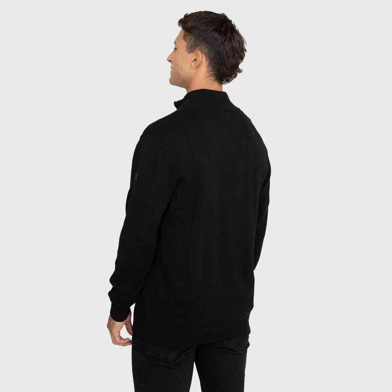 CHALECO HALF ZIPPER NEGRO BLACK BUBBA - 2