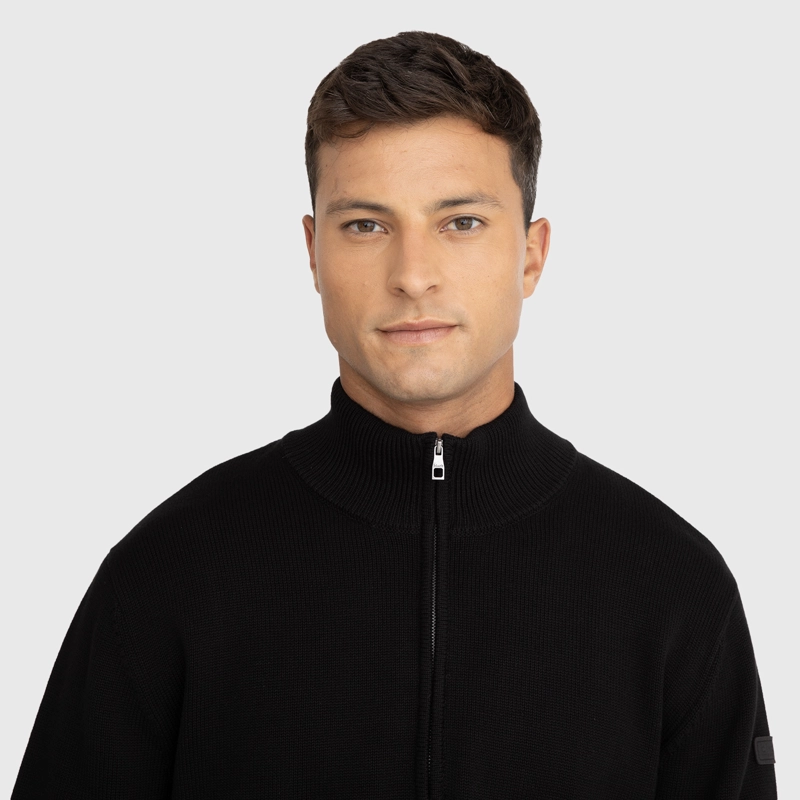 CHALECO HALF ZIPPER NEGRO BLACK BUBBA - 3