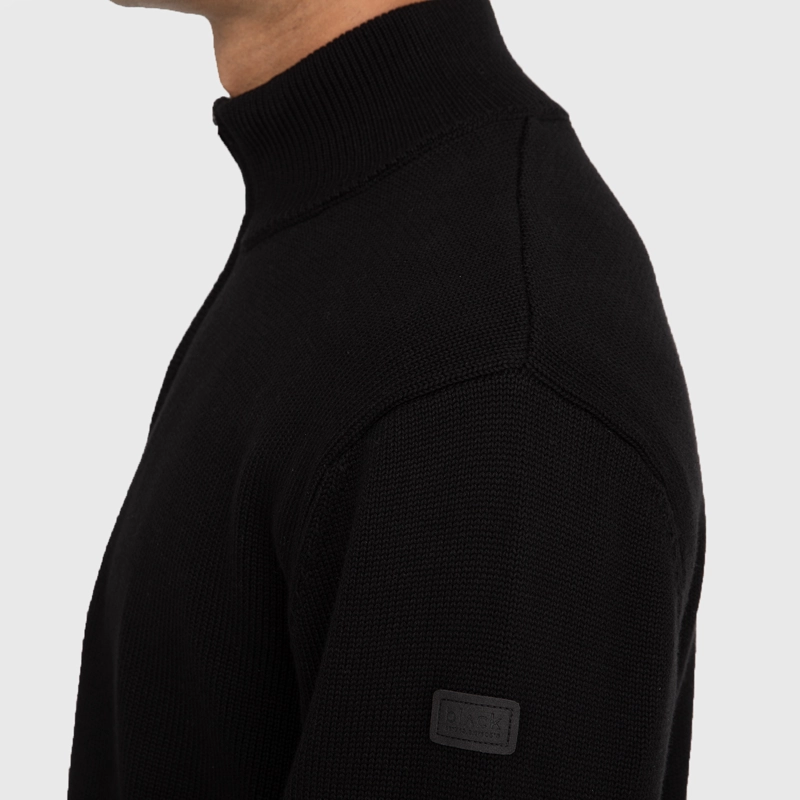 CHALECO HALF ZIPPER NEGRO BLACK BUBBA - 4