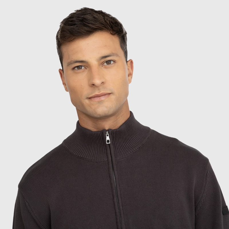 CHALECO HALF ZIPPER MOKKA BLACK BUBBA - 3