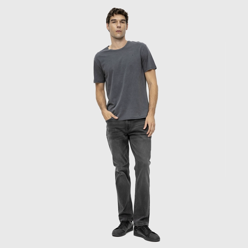 POLERA GARMENT DYE GRIS BLACK BUBBA - 5