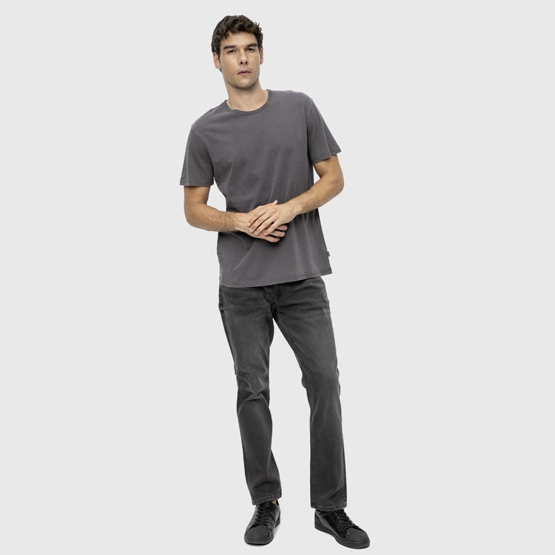 POLERA GARMENT DYE WINE BLACK BUBBA - 5