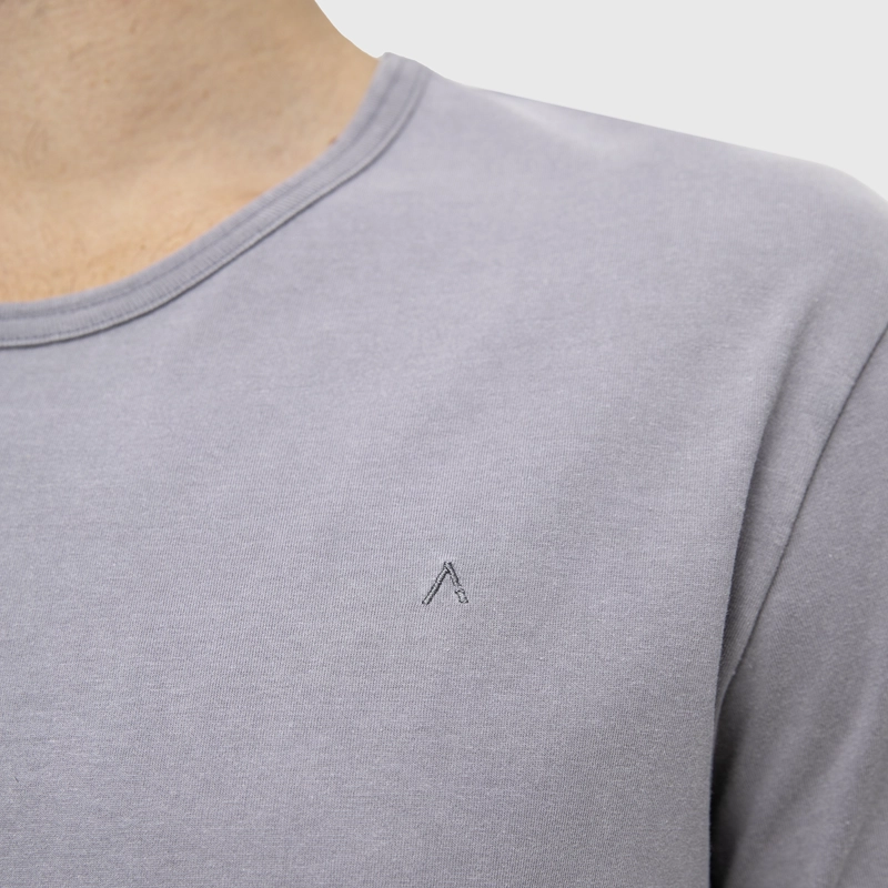 POLERA GARMENT DYE LIGHT GREY BLACK BUBBA - 4