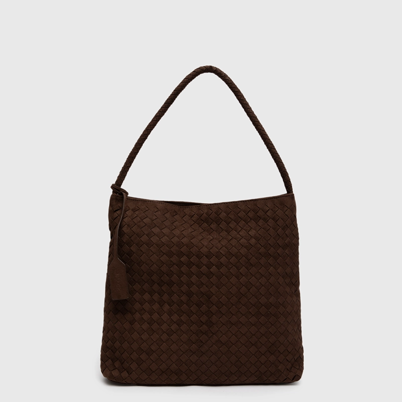 CARTERA TOTE SUEDE BRAIDS MOKA BLACK BUBBA - 1