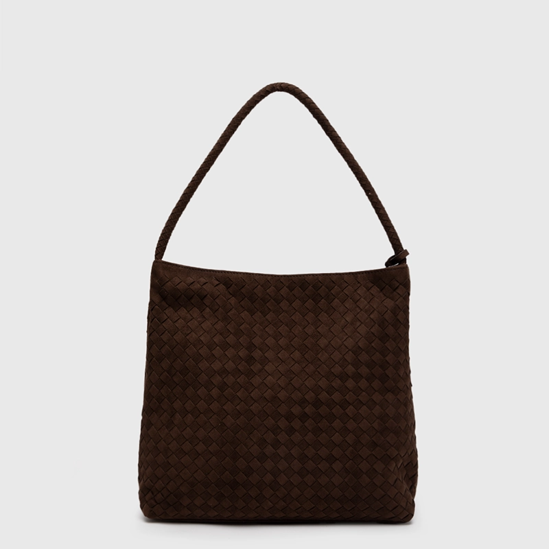 CARTERA TOTE SUEDE BRAIDS MOKA BLACK BUBBA - 2