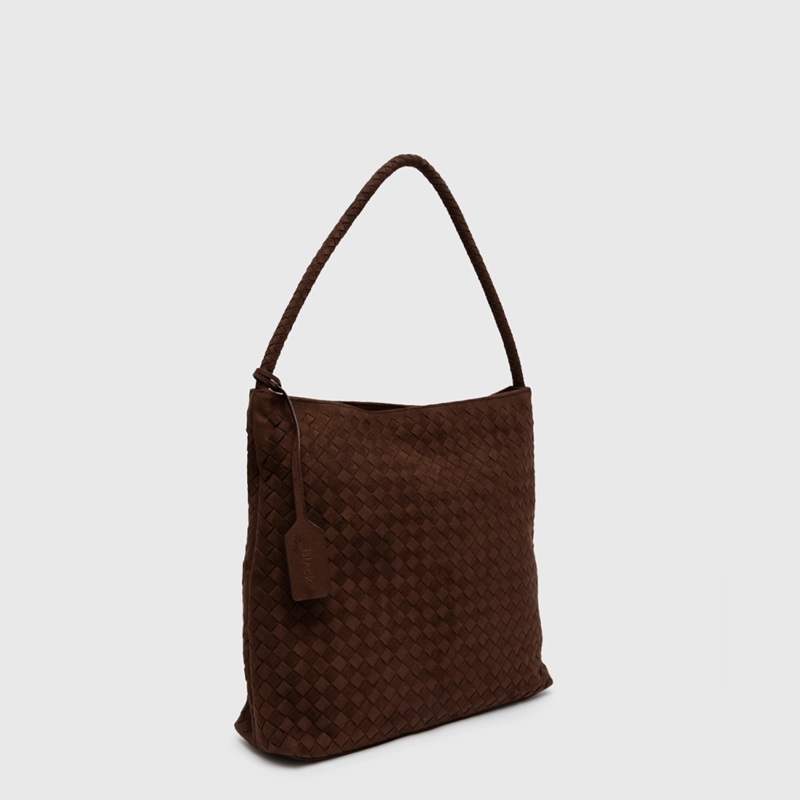 CARTERA TOTE SUEDE BRAIDS MOKA BLACK BUBBA - 3