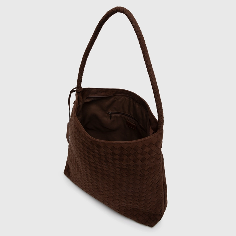 CARTERA TOTE SUEDE BRAIDS MOKA BLACK BUBBA - 4