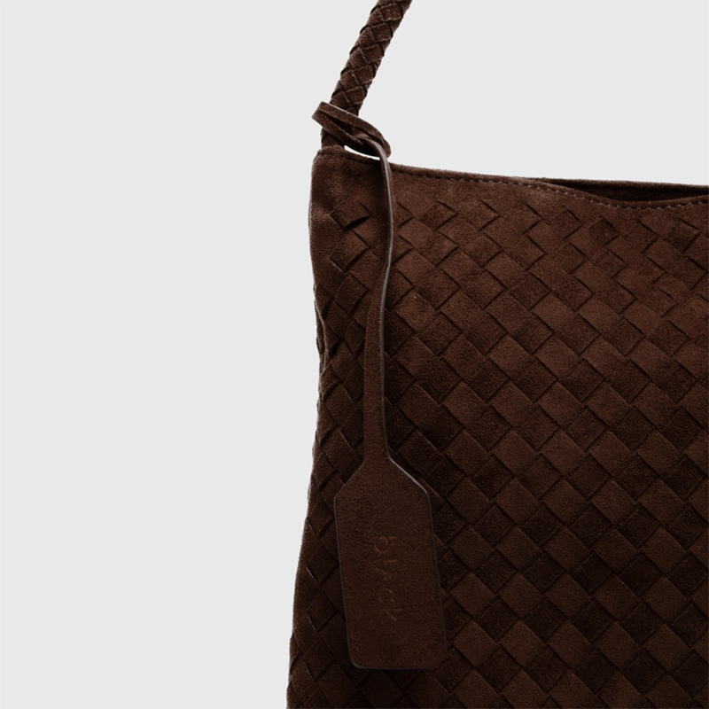 CARTERA TOTE SUEDE BRAIDS MOKA BLACK BUBBA - 5