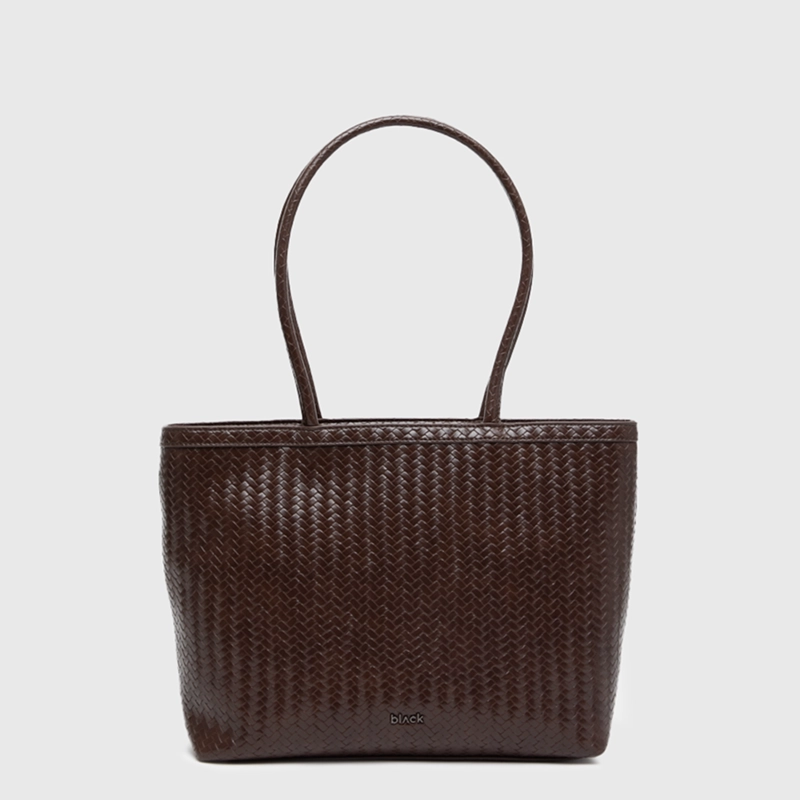 CARTERA TOTE BUSCKET BRAIDS MOKA BLACK BUBBA - 1