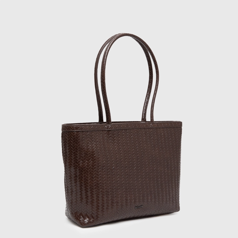 CARTERA TOTE BUSCKET BRAIDS MOKA BLACK BUBBA - 2