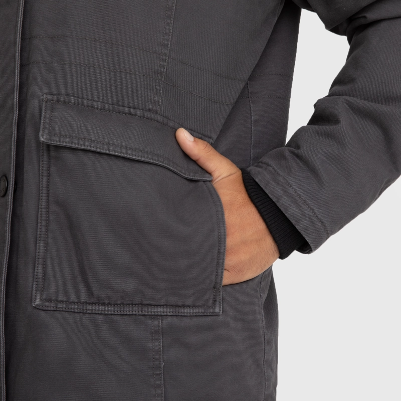 CHAQUETA CANVAS GRIS BLACK BUBBA - 4