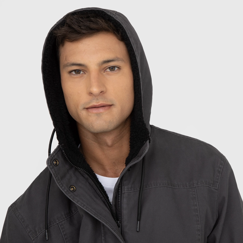 CHAQUETA CANVAS GRIS BLACK BUBBA - 6