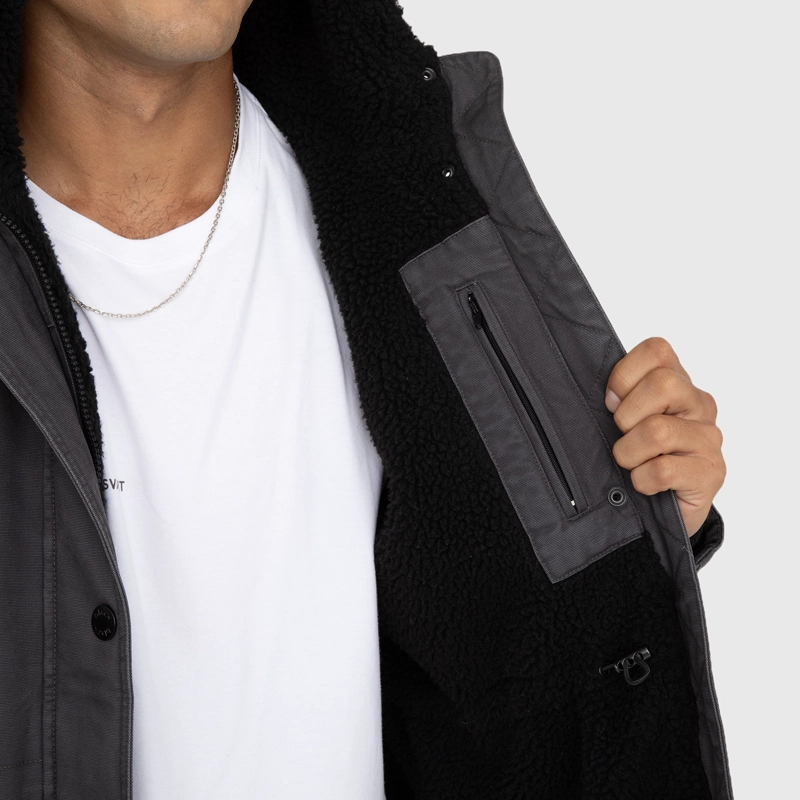 CHAQUETA CANVAS GRIS BLACK BUBBA - 7