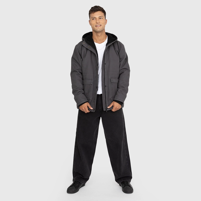CHAQUETA CANVAS GRIS BLACK BUBBA - 8
