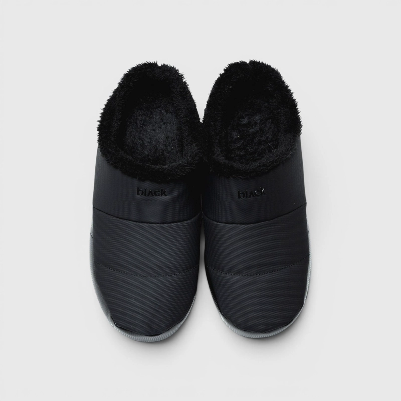 PANTUFLAS SOLID BLACK BLACK BUBBA - 1