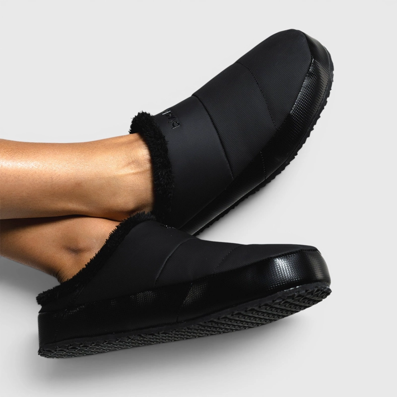 PANTUFLAS SOLID BLACK BLACK BUBBA - 3