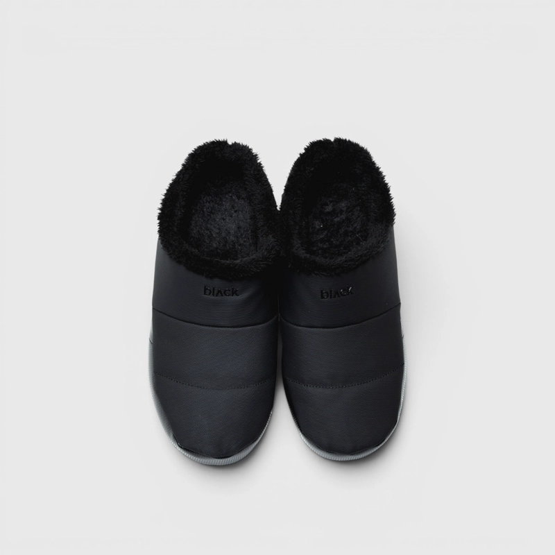 PANTUFLAS SOLID BLACK BLACK BUBBA - 4