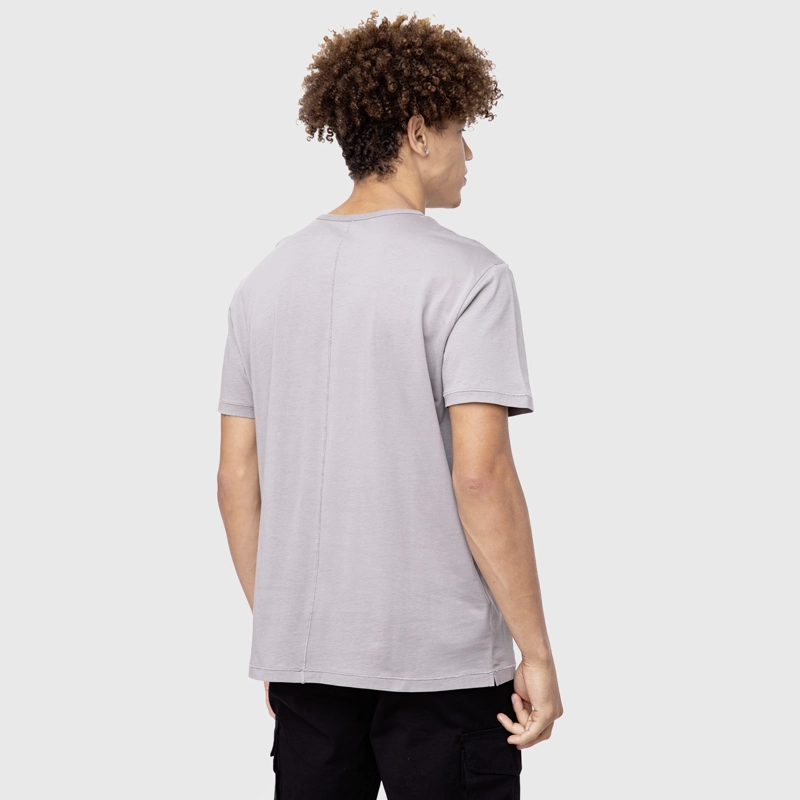 ORGANIC COTTON  TEE GREY  BLACK BUBBA - 2