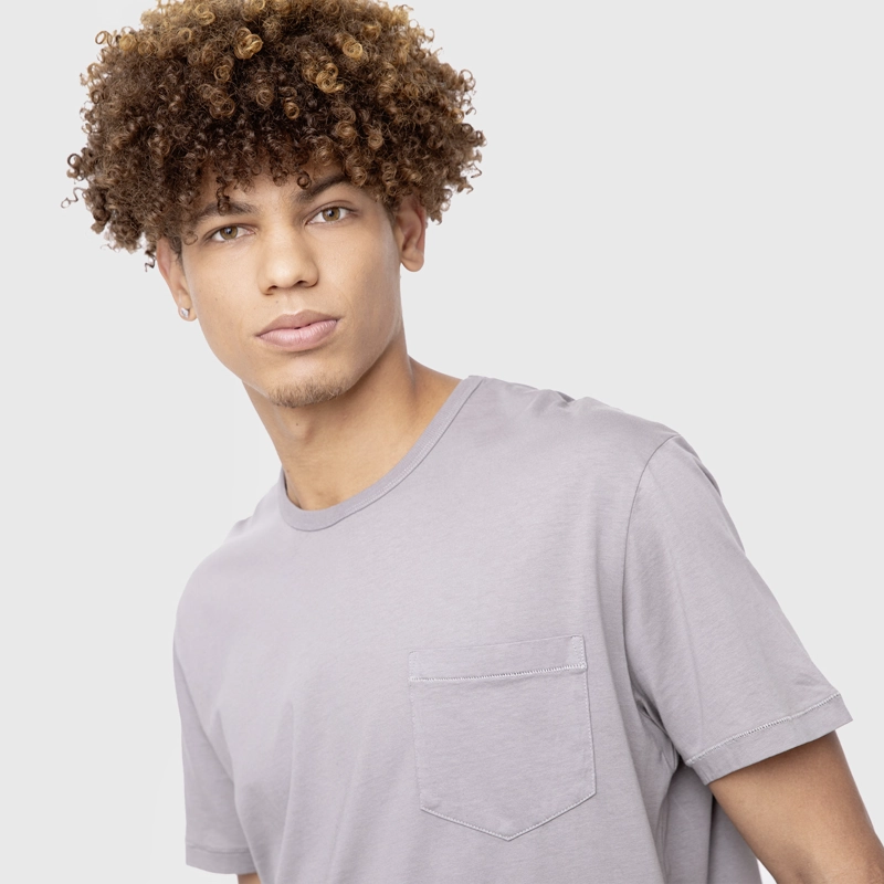 ORGANIC COTTON  TEE GREY  BLACK BUBBA - 3