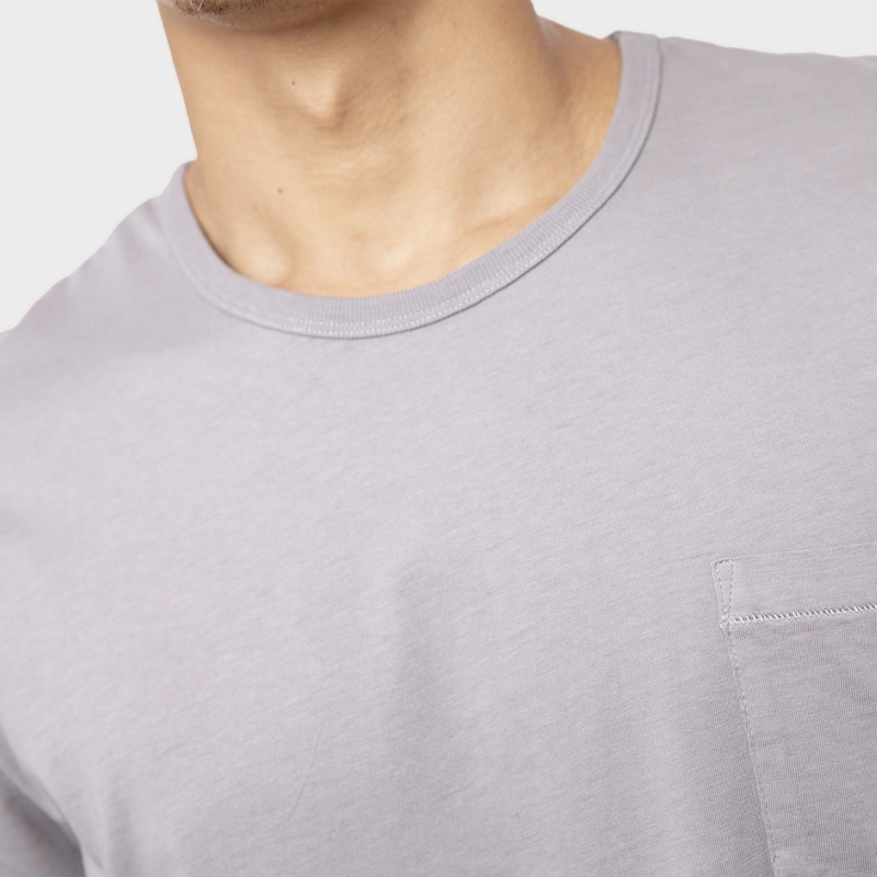 ORGANIC COTTON  TEE GREY  BLACK BUBBA - 4